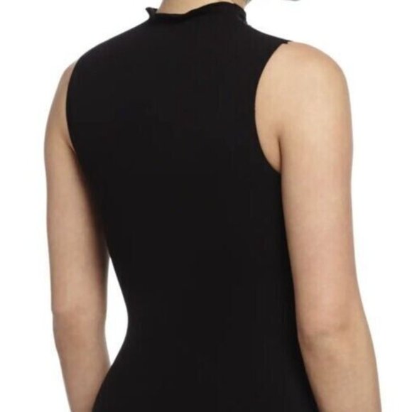 Commando Ballet Bodysuit One Size Black Mock Neck Thong Lightweight Sleeveless - Picture 2 of 3